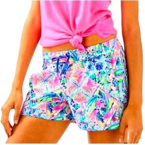Lilly Pulitzer Luxletic Run Around Athletic Shorts - Multi Dancing on the Deck